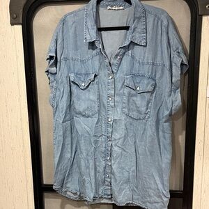 Jane and Delancey Blue Button Down Shirt